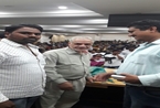 Students of Sultan-Ul-Uloom College of Law meeting M.C. Mehta